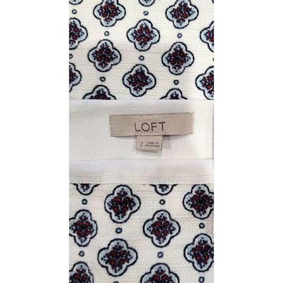 Ann Taylor Loft Pattern Asymmetric Mini Skirt - Picture 5 of 6